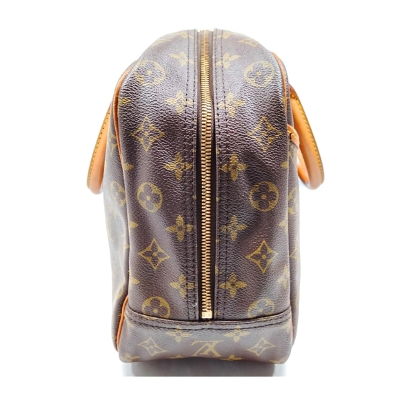💯 LOUIS VUITTON LV Deauville Brown Monogram Hand Bag - Picture 13 of 14